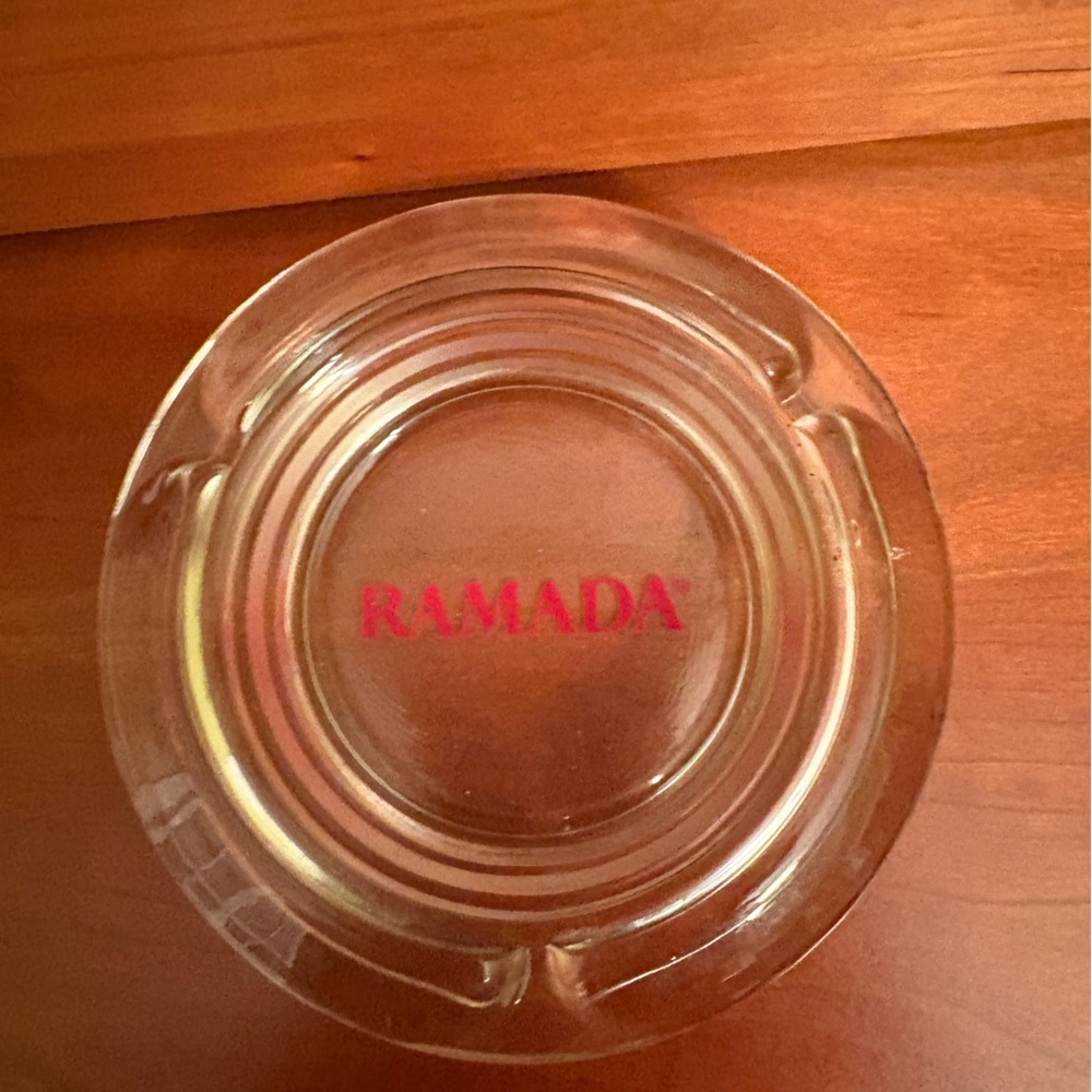 Clear Glass Ashtray RAMADA